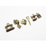 XL Varrókészlet charm-szett - bronz (6db-os szett)