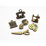 XL Varrókészlet charm-szett - bronz (6db-os szett)