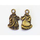 3D-s Télapó - antik bronz  (22mm)