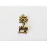 *Imádok varrni!* - antik bronz charm  (25mm)