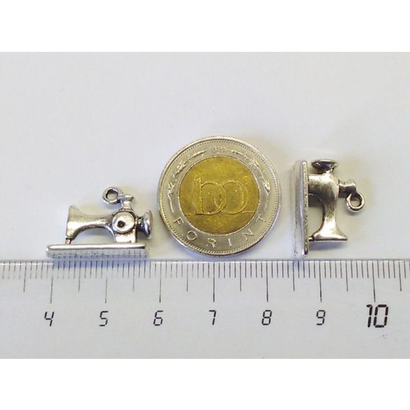 3D-s varrógép -  antik ezüst  (19mm)