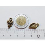 Szőlő charm - antik bronz  (17mm)