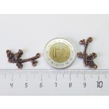 Vörösréz ág összekötő elem mókuskával (25*14mm)