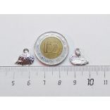 Apró Süni - platina ezüst színű  (13mm)