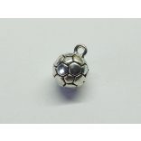 3D-s Focilabda - antik ezüst (14mm)