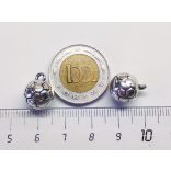 3D-s Focilabda - antik ezüst (14mm)