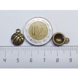 Kosárlabda  - antik bronz (14mm)