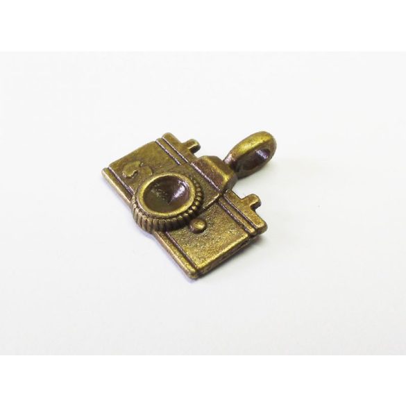 Fényképezőgép - antik bronz (22mm)