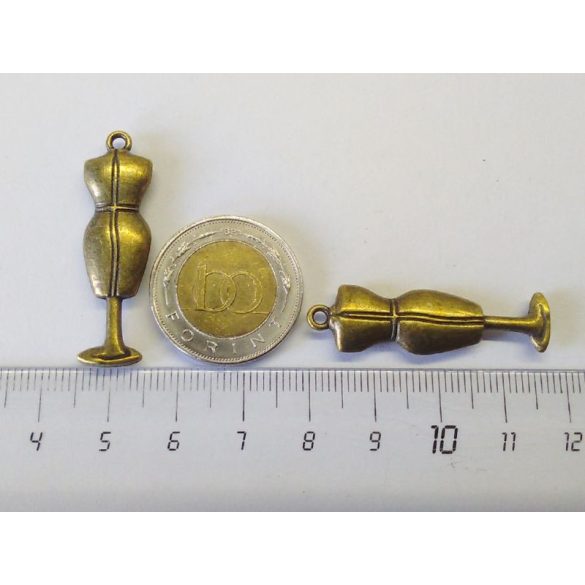 Próbababa - antik bronz (3,7cm)