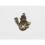 Antik bronz hóember (29mm)