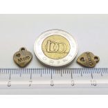 MOM - XOXO - Bronz szivecske charm (12*10mm)