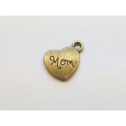 Szeretlek Anyu :) - antik bronz (13*15mm)