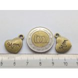 Szeretlek Anyu :) - antik bronz (13*15mm)