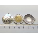 I LOVE YOU Forever Medál - antik ezüst (27*24mm)
