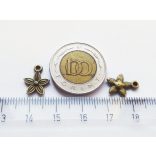 Apró virág - antik bronz (13mm)