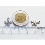 Apró virág - antik ezüst  (13mm)