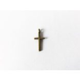 Apró kereszt - antik bronz (17mm)
