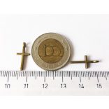 Apró kereszt - antik bronz (17mm)