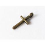 Apró kereszt - antik bronz (17mm)