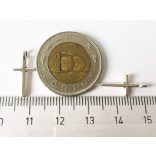 Apró kereszt - antik ezüst (17mm)