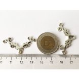 Szarvas fej összekötő elem - antik ezüst (35mm)