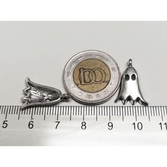 Szellem charm - antik ezüst