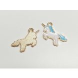 Unikornis charm - kék hajú :)