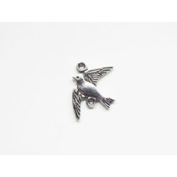 antik ezüst madárka összekötő ( 2,2 cm )