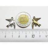 antik ezüst madárka összekötő ( 2,2 cm )