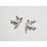 antik ezüst madárka összekötő ( 2,2 cm )