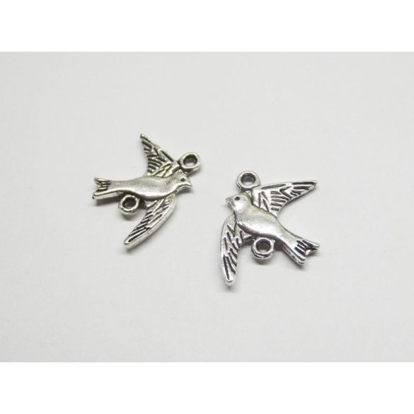 antik ezüst madárka összekötő ( 2,2 cm )