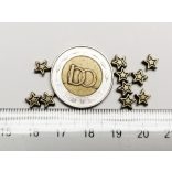 Csillag Gyöngyök mintával - antik bronz - 10db