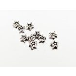 Csillag Gyöngyök mintával - antik ezüst (10db)