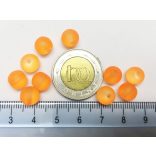 8mm  - Narancssárga Frosted üveggyöngy 10db