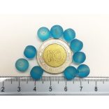 8mm  - Kék Frosted üveggyöngy 10db