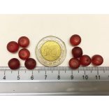 8mm  - RED WINE színű Frosted üveggyöngy 10db