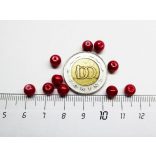 Üvegtekla - Piros - 6mm- 10 db