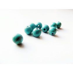 *Türkiz kedvencem* - 8mm-s gyöngy csomag (10db)