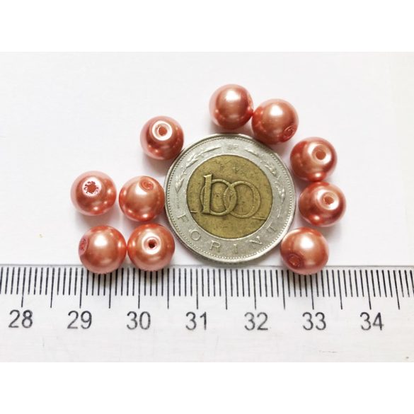 Üvegtekla -  RózsásBarack (8mm) - 10db