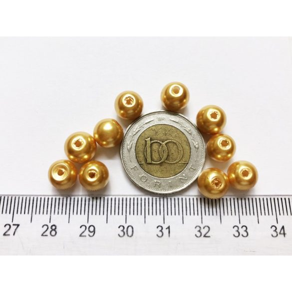 Üvegtekla -  Aranysárga (8mm) - 10db