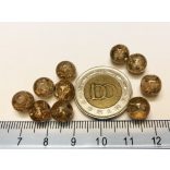 Jegeskávé 8mm roppantott üveggyöngy - 10db