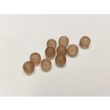 10db - FROSTED matt üveggyöngy - barna 6mm