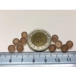 10db - FROSTED matt üveggyöngy - barna 6mm