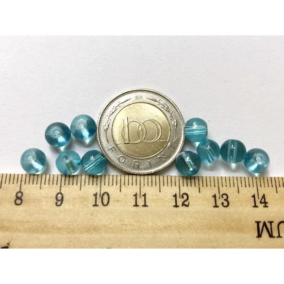 *Vízcseppek* üveggyöngyök 6mm - 10db 