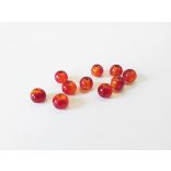 Roppantott üveggyöngy - Red & Yellow - 6mm - 10db