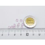 4mm Bicone csiszolt üveggyöngy - rózsaszín ( 10 db )