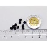 4mm Bicone csiszolt üveggyöngy - fekete ( 10 db )