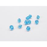 4mm Bicone csiszolt üveggyöngy - égkék