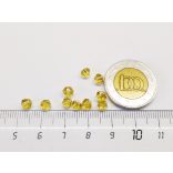 4mm Bicone csiszolt üveggyöngy - citromsárga