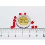 4mm Bicone csiszolt üveggyöngy - piros